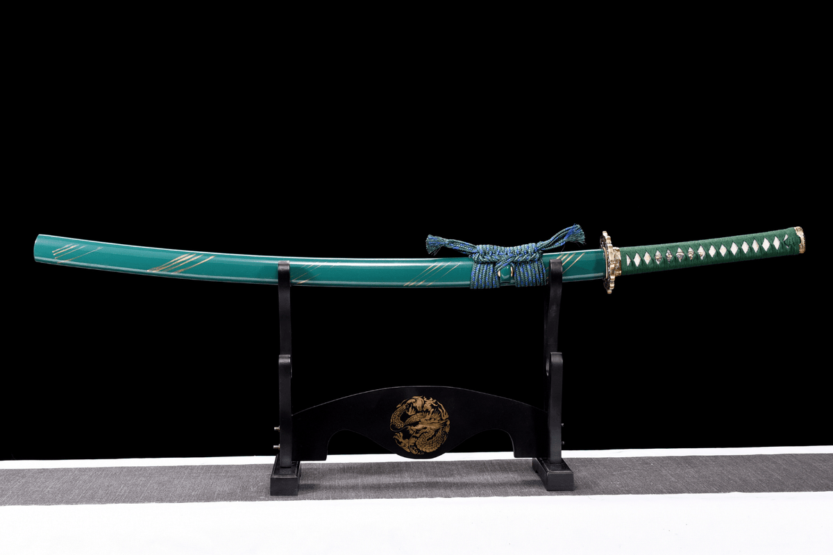 Emerarudo エメラルド Katana, T10 Steel, Claw Hamon – view 5