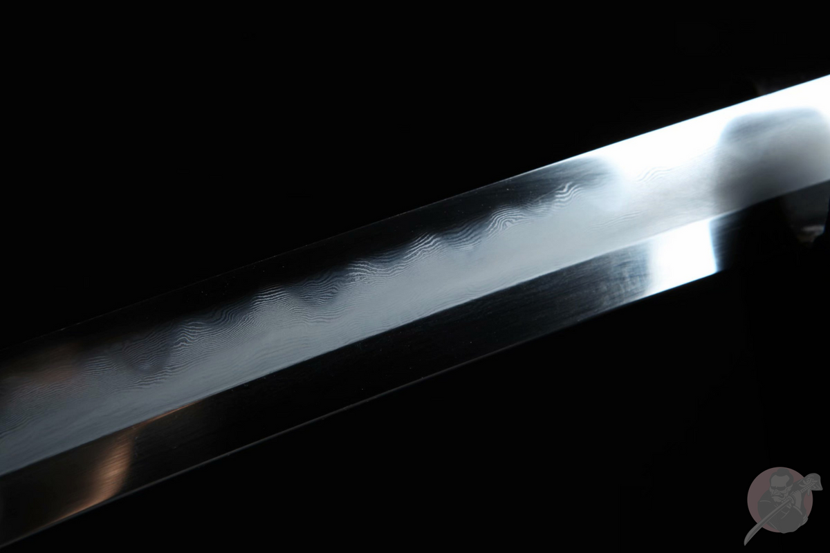 Numachi 沼地 Katana — Damascus Steel, Ebony Saya – view 12