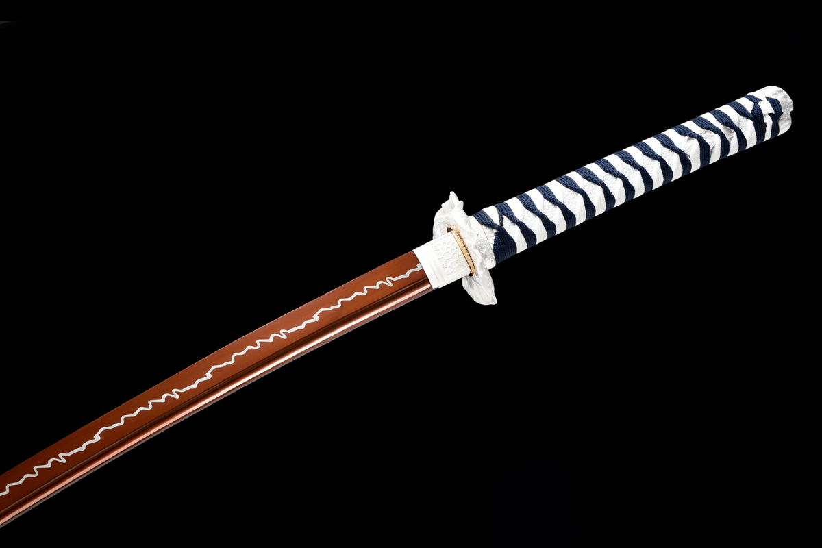 Dairiseki 大理石 Katana, Red Manganese Steel – view 3