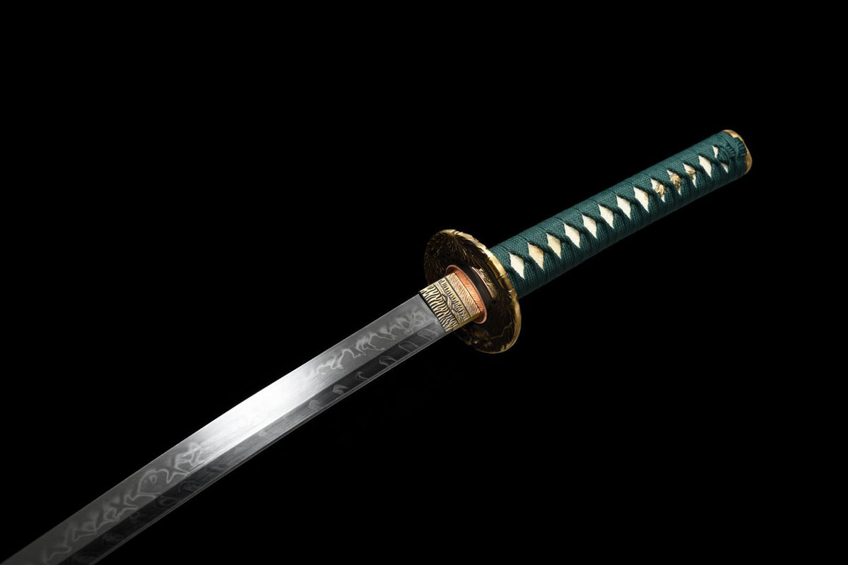 Tora 虎 Katana — T10 Steel, Flame Hamon, Tiger Tsuba – view 8