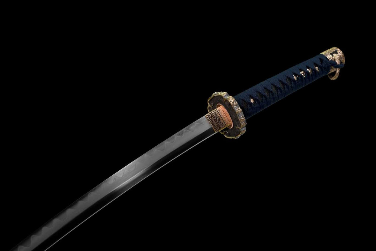 Saku Katana 咲く – Damascus Steel, Mirror Polish, Tachi Mounting – view 13