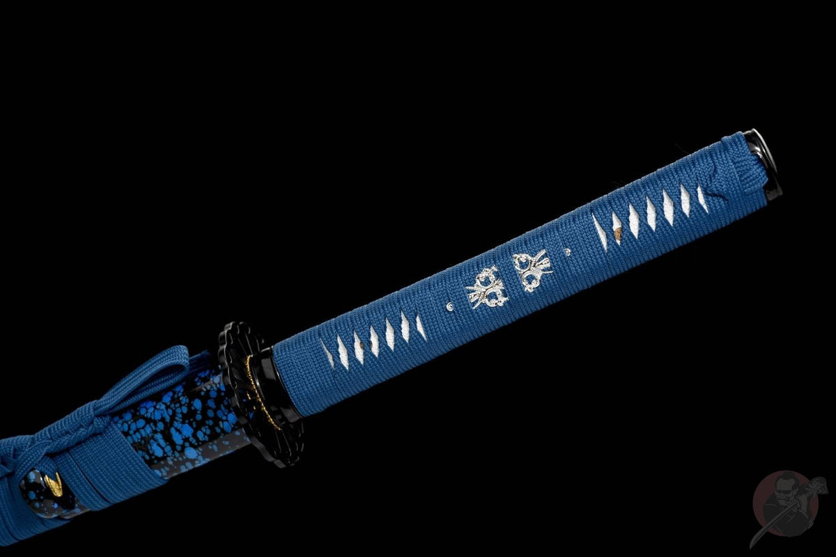 Chie 知恵 Katana – Blue Blade, Manganese Steel, Blue Saya – view 14