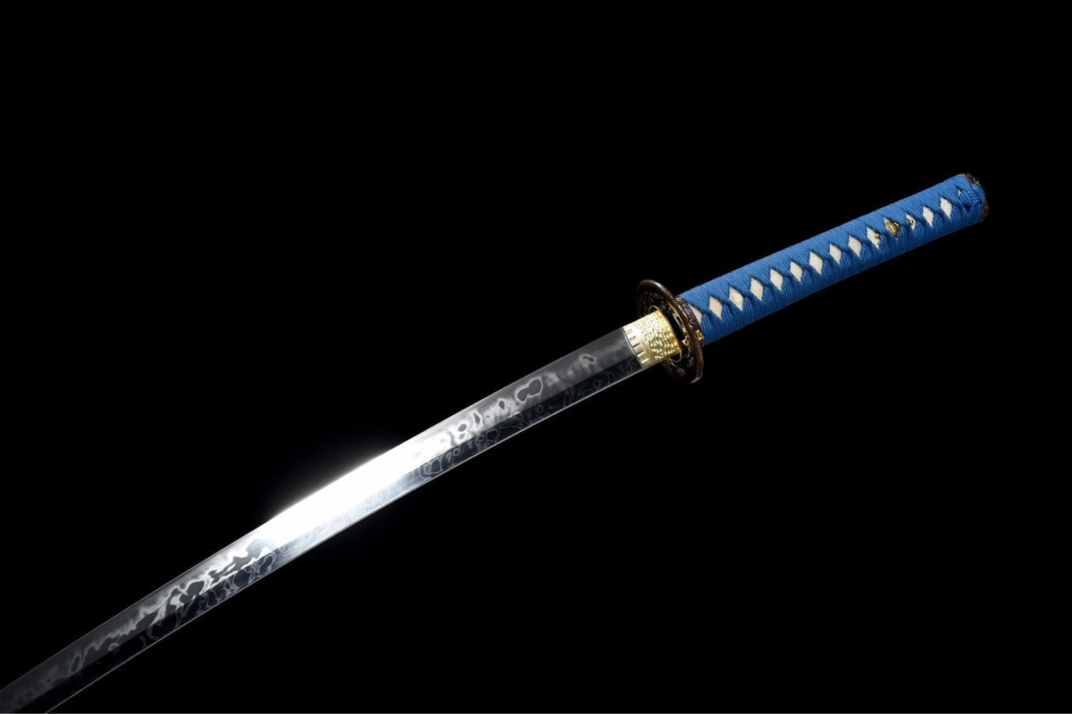 Kujaku 孔雀 Katana – T10 Steel, Clove Hamon, Peacock Saya – view 9