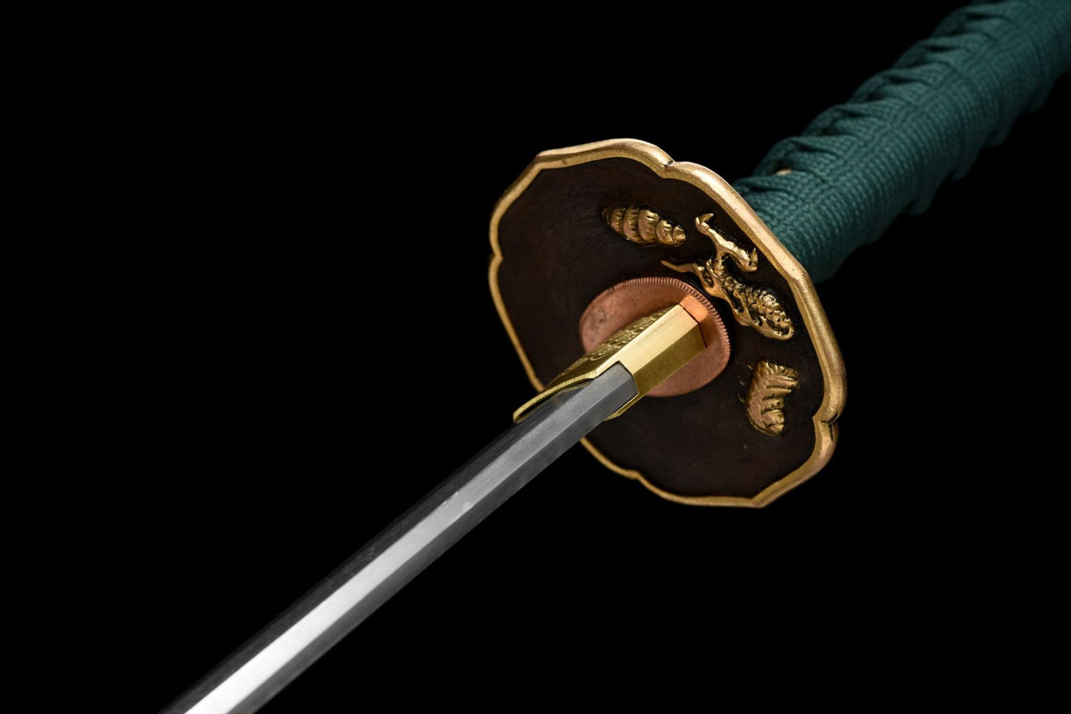 Ozayaka 鮮やか Katana – Damascus Steel, Dragon Saya – view 13