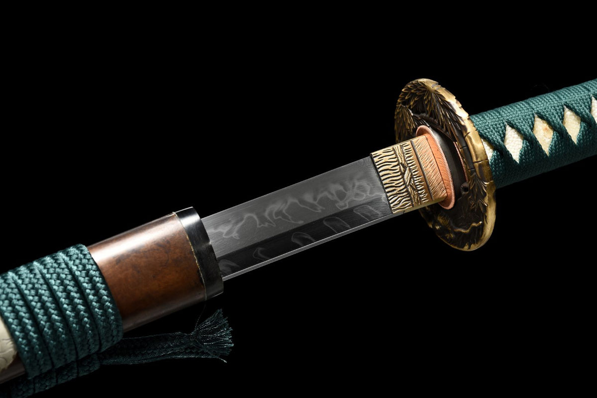 Tora 虎 Katana — T10 Steel, Flame Hamon, Tiger Tsuba – view 9