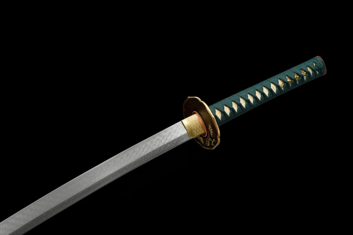 Ozayaka 鮮やか Katana – Damascus Steel, Dragon Saya – view 14