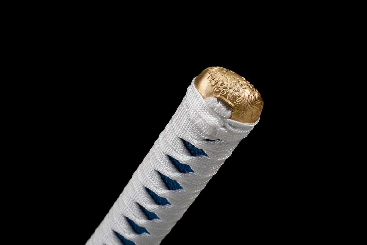 Katana Kurao 淤加 – T10 Steel with Bo-hi, Blue Dragon Saya – view 16