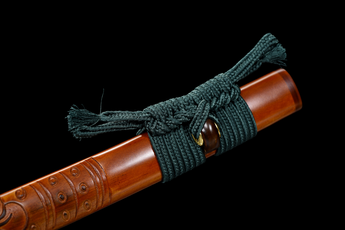 Orochi 大蛇 Katana – T10 Steel, Flame Hamon, Ebony Saya – view 15