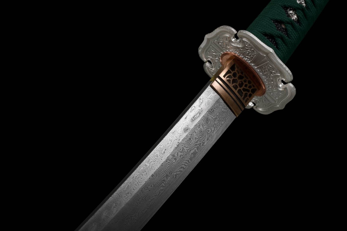 Oda Katana 織田 – T10 Steel, Green Saya with Oda Clan Crest – view 18