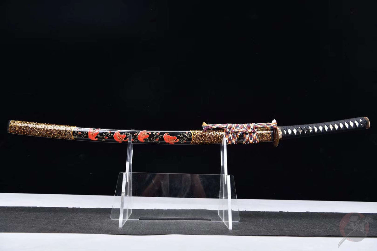Enyou Katana 炎陽 – Honsanmai Blade, Gilded Copper Tsuba – view 2