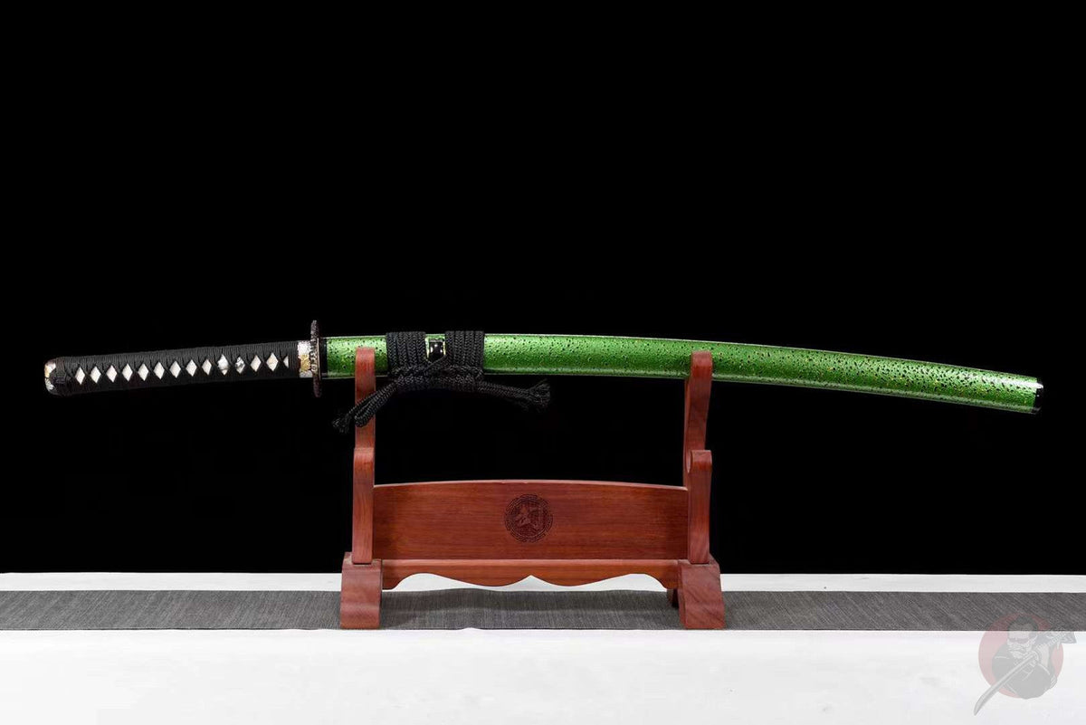 Kusa 草 Katana – Damascus Steel, Mirror Polish – view 2