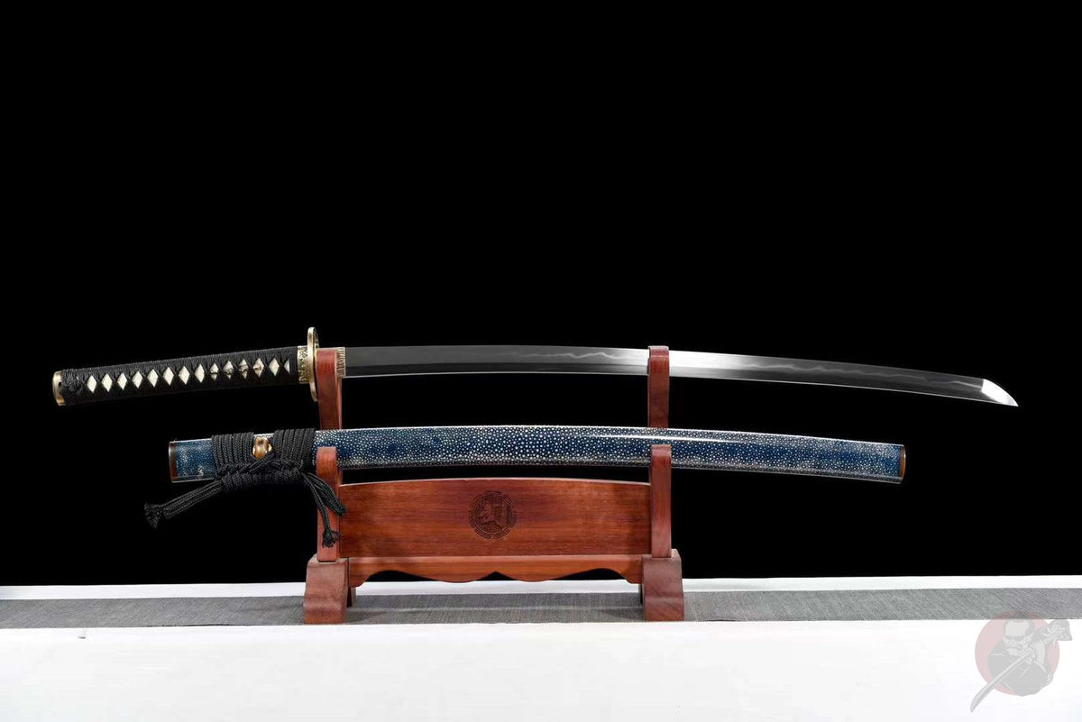 Ray 鱝 Katana – T10 Steel, Blue Stingray-Pattern Saya – view 2