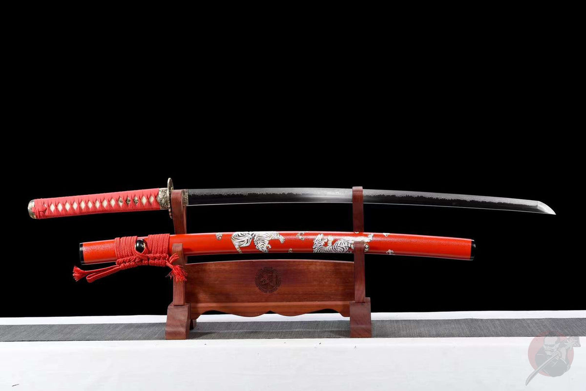 Sabana Katana サバンナ – T10 Steel, Wave Hamon, Tiger Saya – view 2