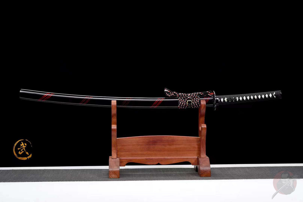 Oni 鬼 Katana, Damascus Steel – view 3