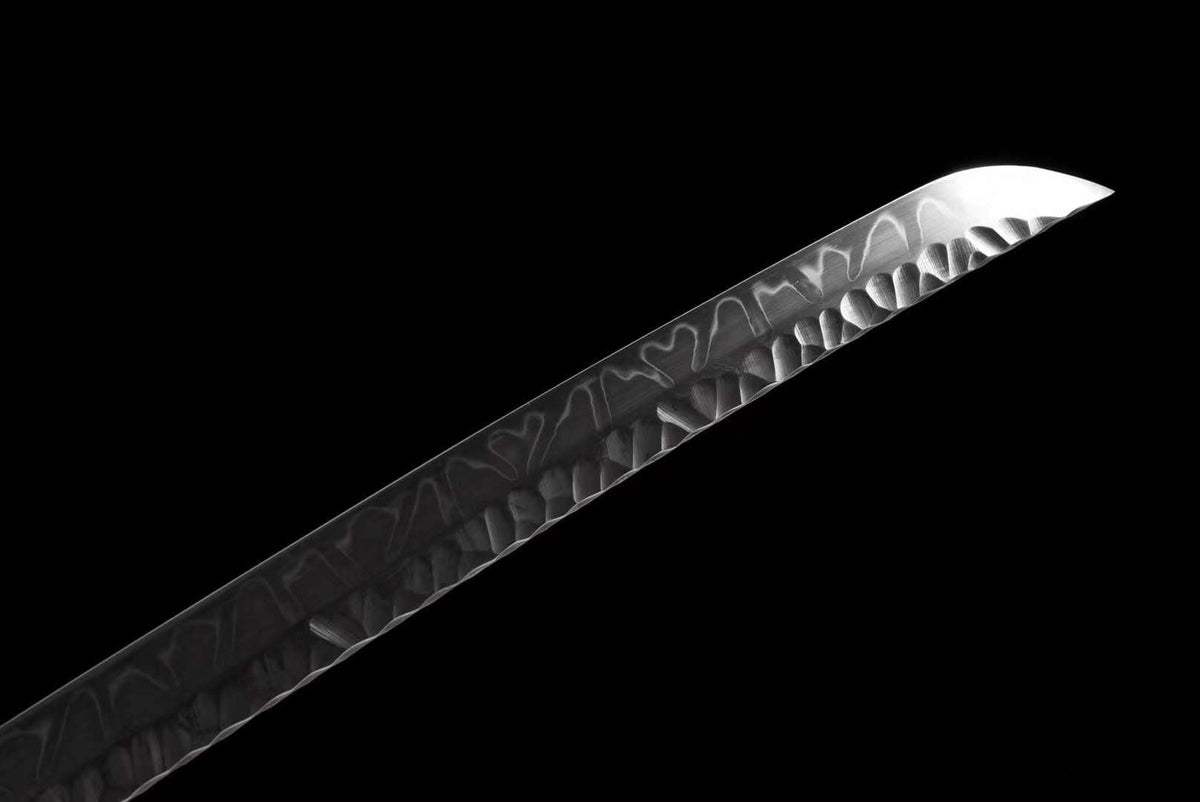 Tame 亀 Katana — Hand-Hammered T10 Blade, Green Saya – view 4