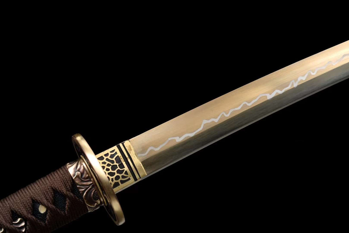 Nobunaga 信長 Katana – Gold Blade, Ebony Saya – view 5