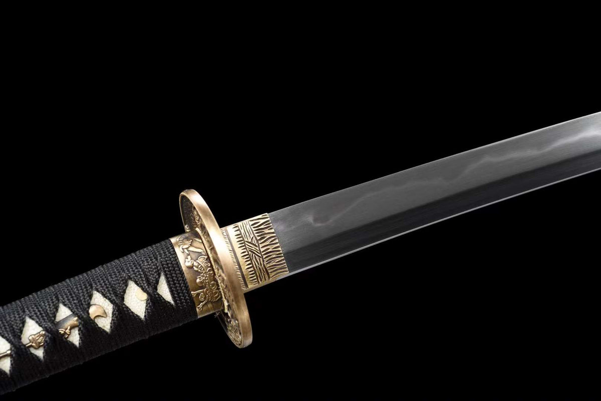 Ray 鱝 Katana – T10 Steel, Blue Stingray-Pattern Saya – view 4