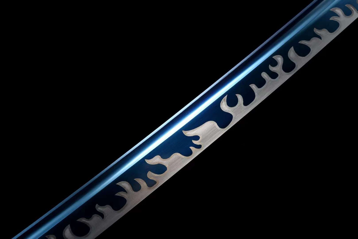 Koori Katana 氷 – Blue Manganese Steel Blade, Ebony Saya – view 6