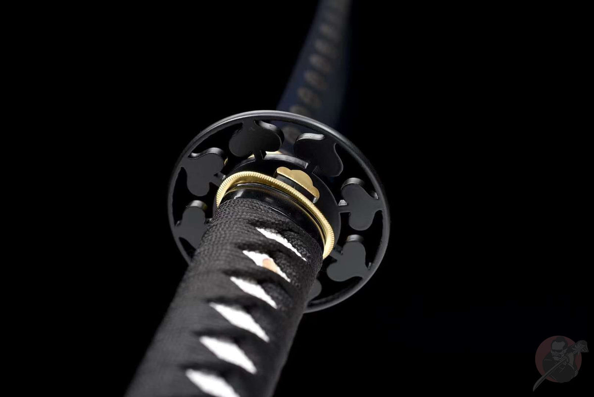 Rei Katana 霊 – Blue Manganese Steel Blade, Ebony Saya – view 10