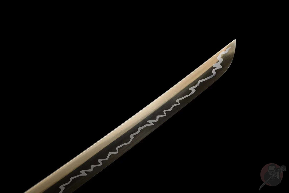 Nobunaga 信長 Katana – Gold Blade, Ebony Saya – view 6
