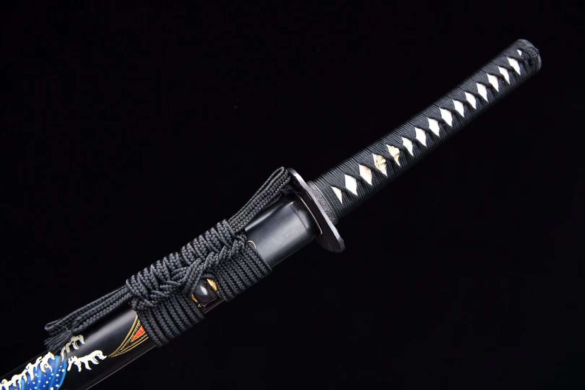 Nihon Katana 日本 – T10 Steel, Flame Hamon, Sharpened Blade – view 7