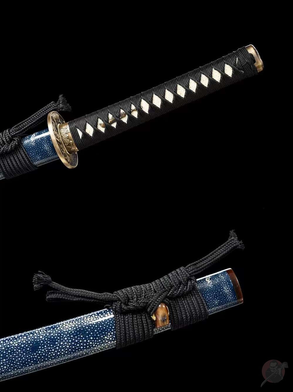 Ray 鱝 Katana – T10 Steel, Blue Stingray-Pattern Saya – view 9