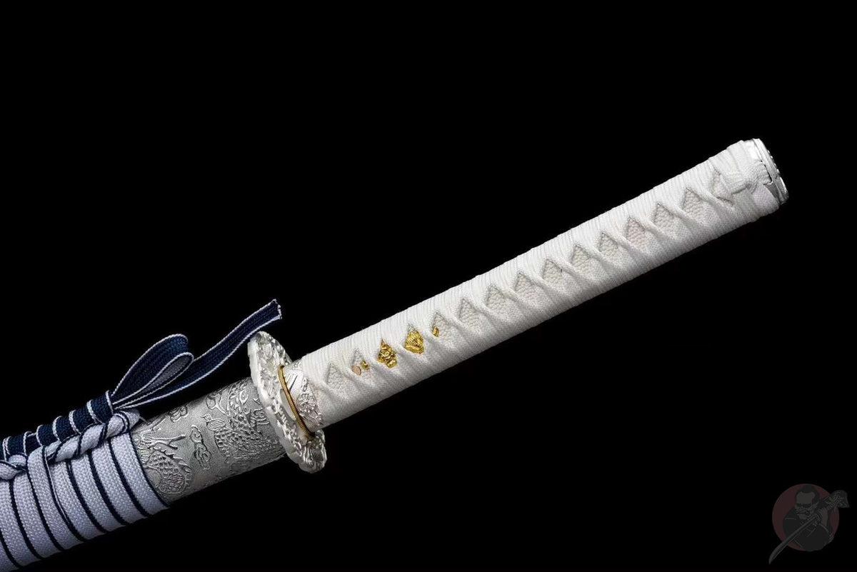 Koori Katana 氷 – Blue Manganese Steel Blade, Ebony Saya – view 11