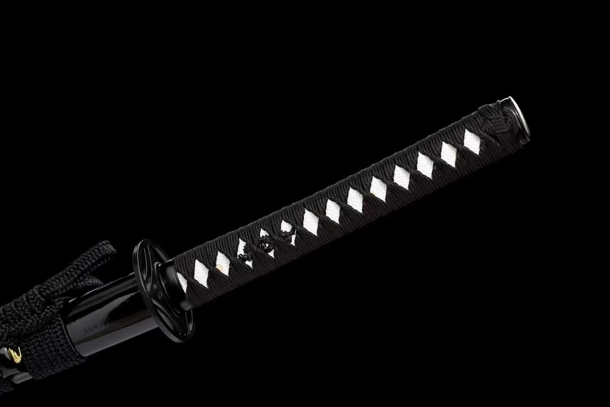 Koi 濃い Katana – Manganese Steel, Ebony Saya, Iron Tsuba – view 10