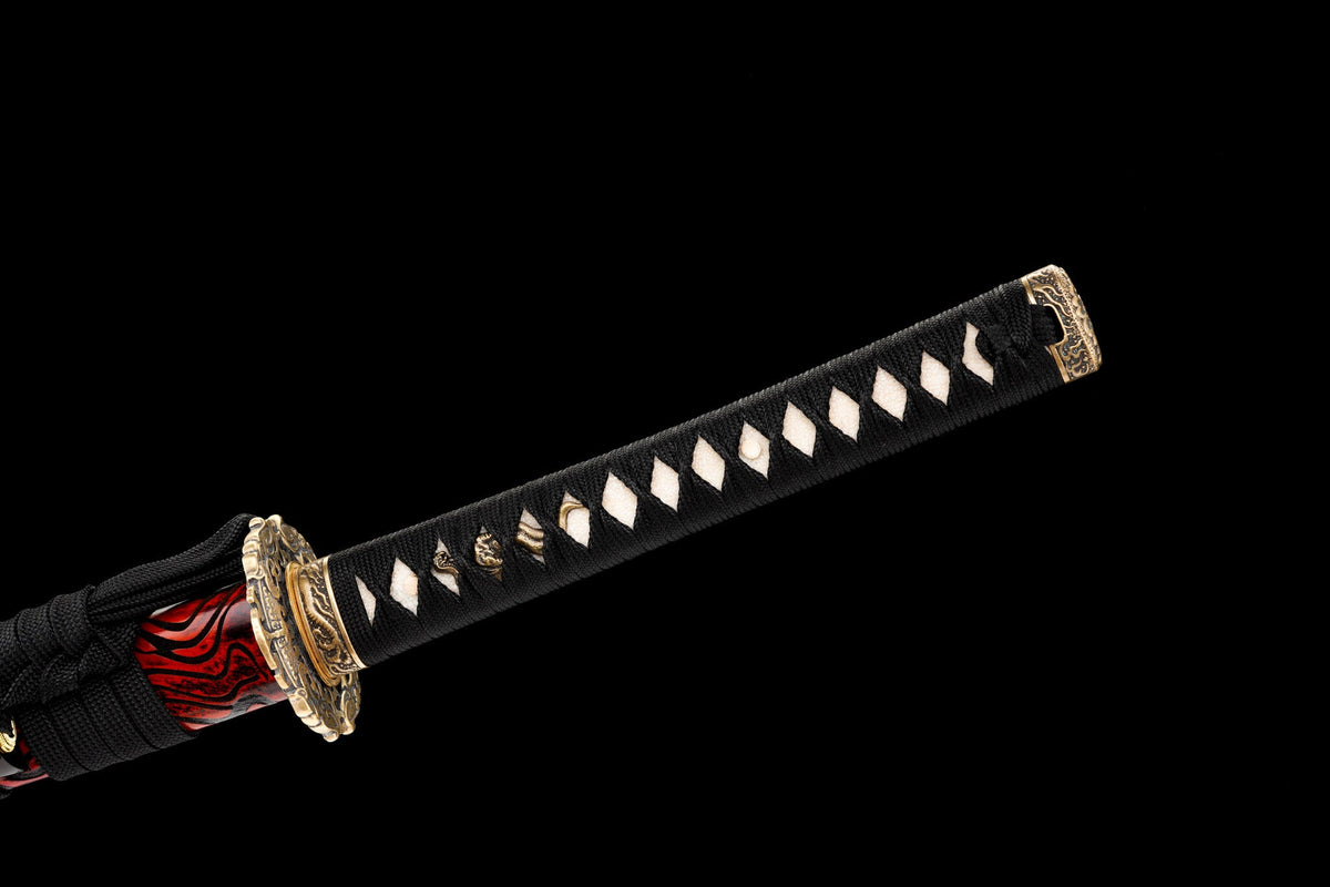 Akaryū 赤龍 Katana – T10 Steel, Red Dragon Saya, Full Tang – view 18