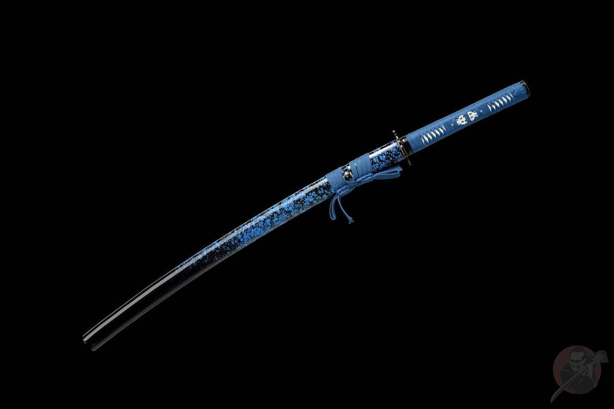 Chie 知恵 Katana – Blue Blade, Manganese Steel, Blue Saya – view 3