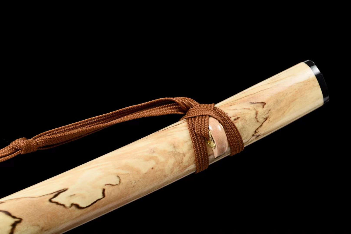 Katana Ten 天 – Damascus Steel with Bo-hi – view 8