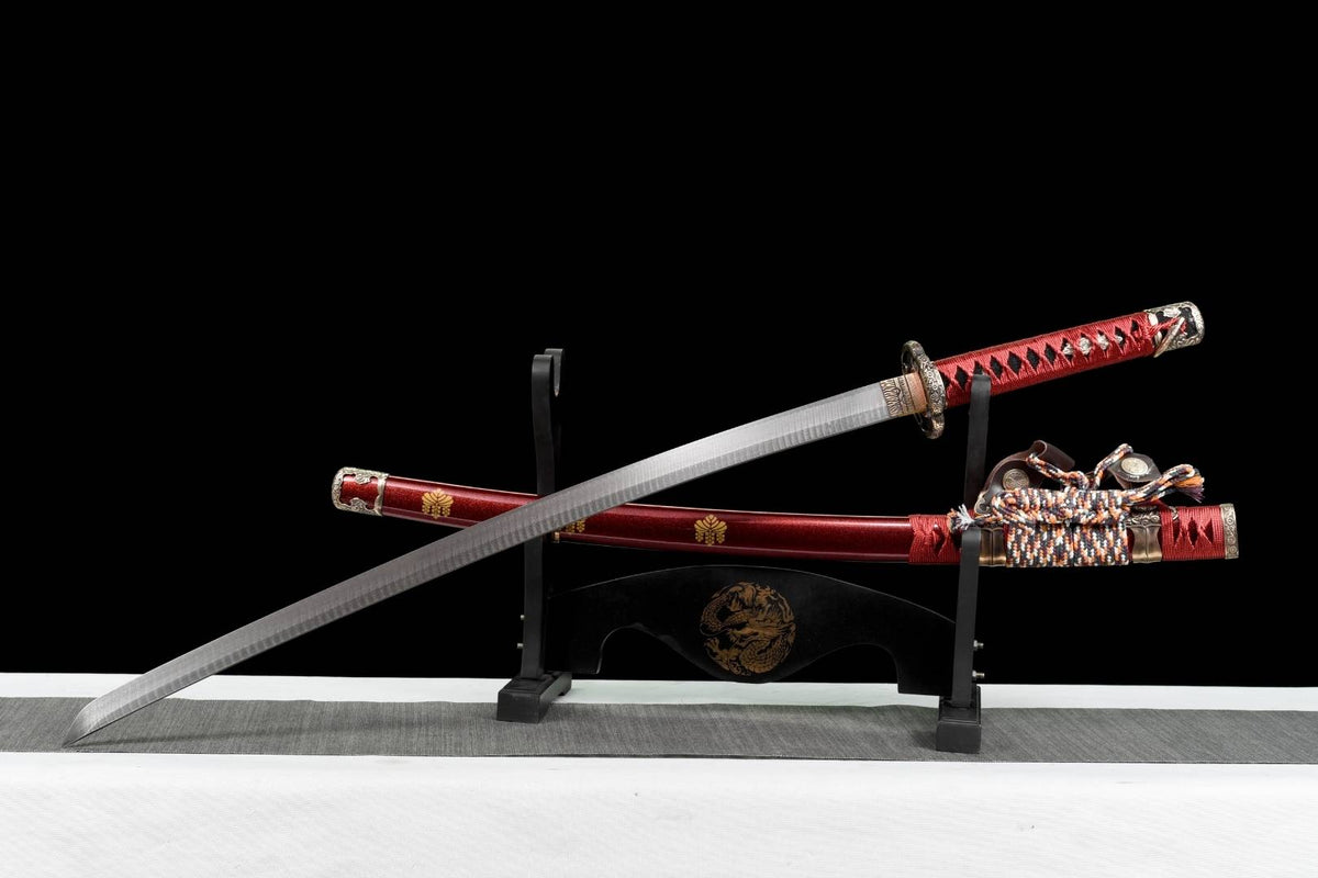 Hideyoshi 秀吉 Katana – Damascus Steel, Toyotomi Saya – view 3