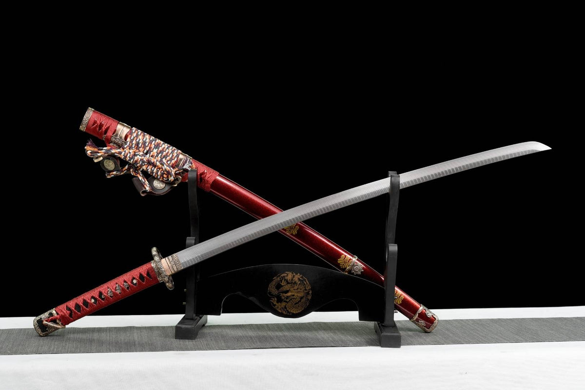 Hideyoshi 秀吉 Katana – Damascus Steel, Toyotomi Saya – view 5