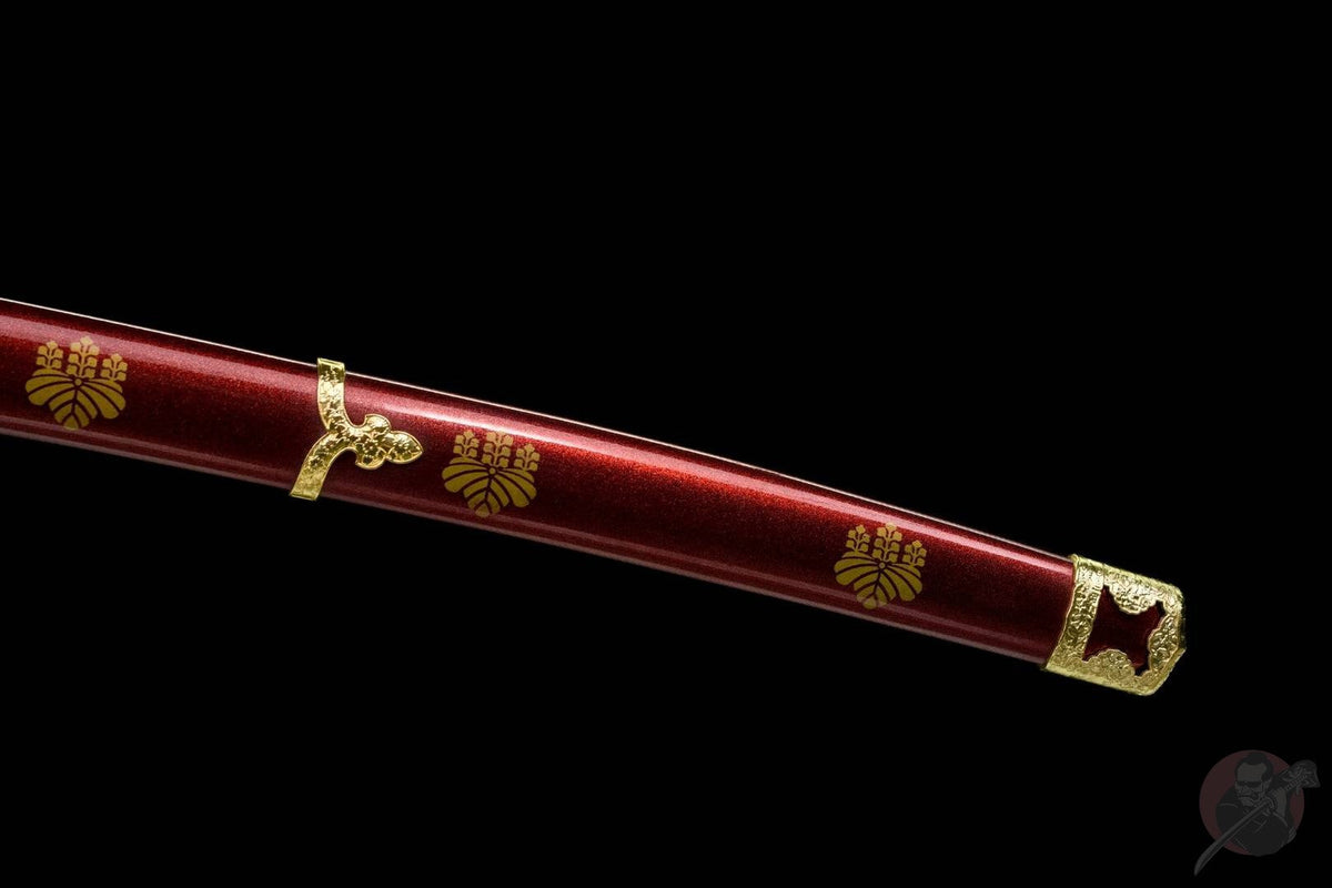 Owari Katana 尾張国 – Purple Damascus Steel, Copper Tsuba – view 6