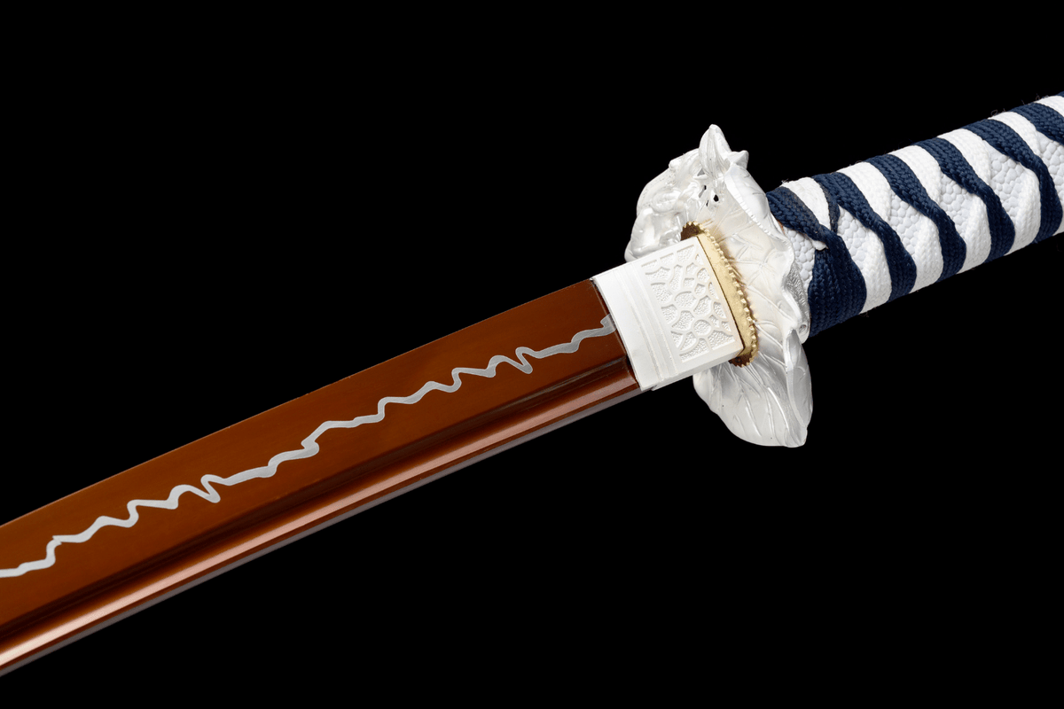 Dairiseki 大理石 Katana, Red Manganese Steel – view 7