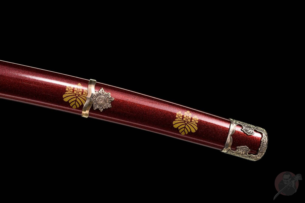 Hideyoshi 秀吉 Katana – Damascus Steel, Toyotomi Saya – view 6