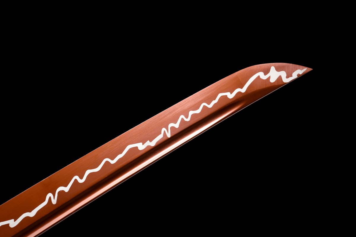 Dairiseki 大理石 Katana, Red Manganese Steel – view 16