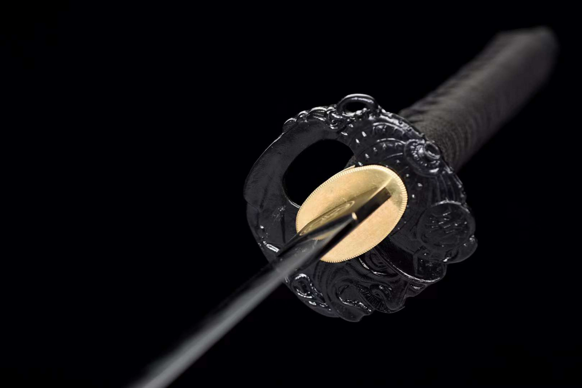 Katana Kage 影 – Blackened Manganese Steel Blade – view 9