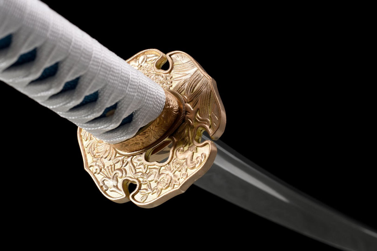 Katana Kurao 淤加 – T10 Steel with Bo-hi, Blue Dragon Saya – view 8