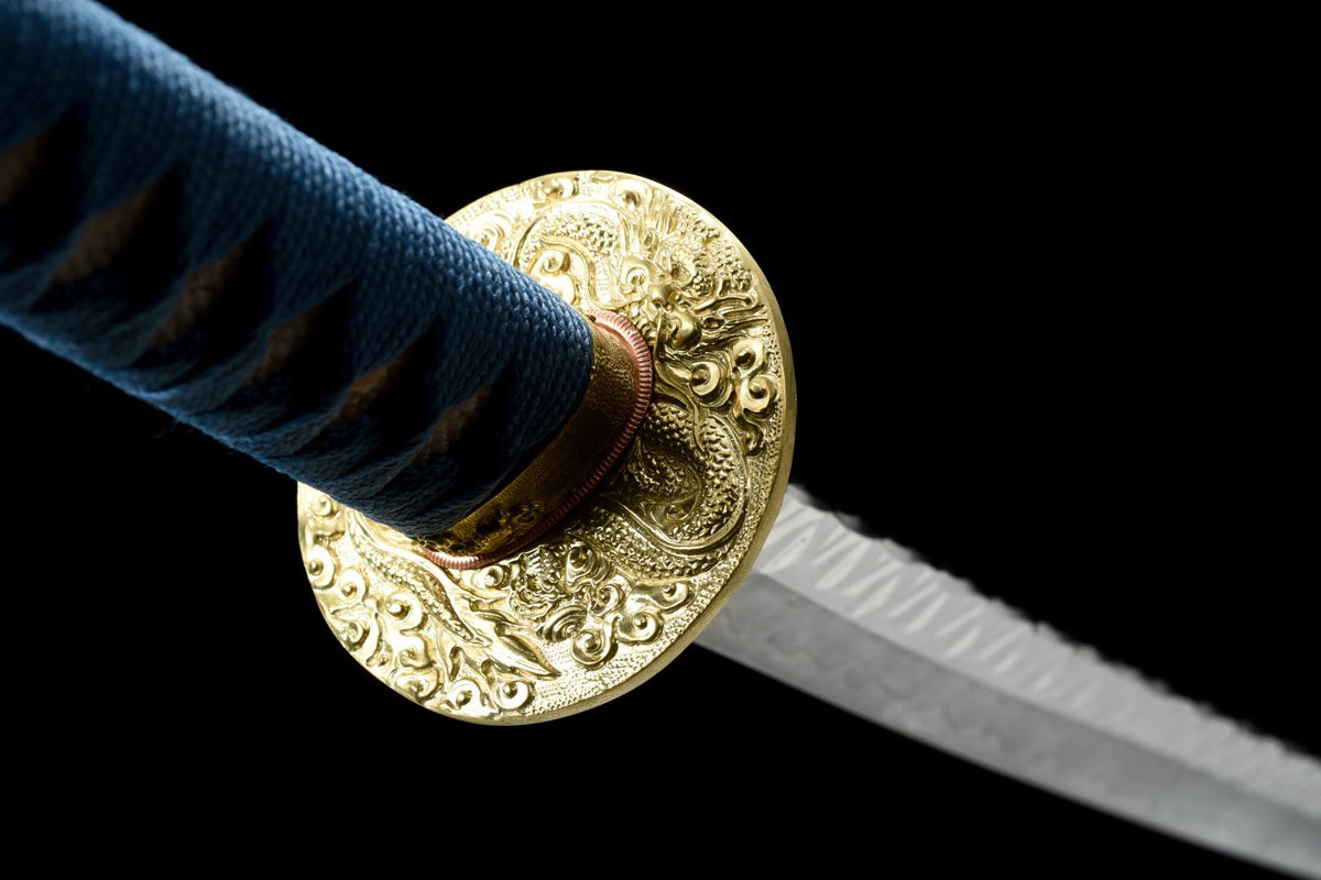 Katana Umi 海 – T10 Steel, Blue Dragon Saya – view 8