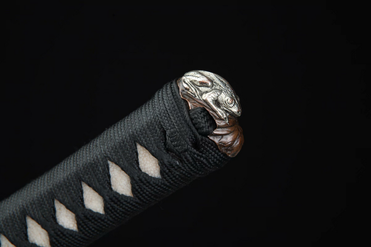 Numachi 沼地 Katana — Damascus Steel, Ebony Saya – view 9