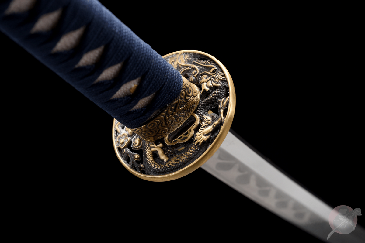 Yonaguni 与那国 Katana — T10 Steel, Light Blue Saya – view 11