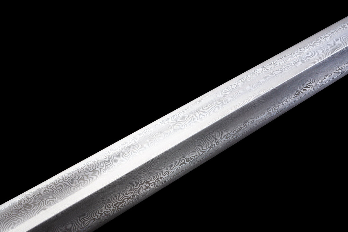 Crimson Lion Longsword — Damascus Steel, Crimson Scabbard – view 12