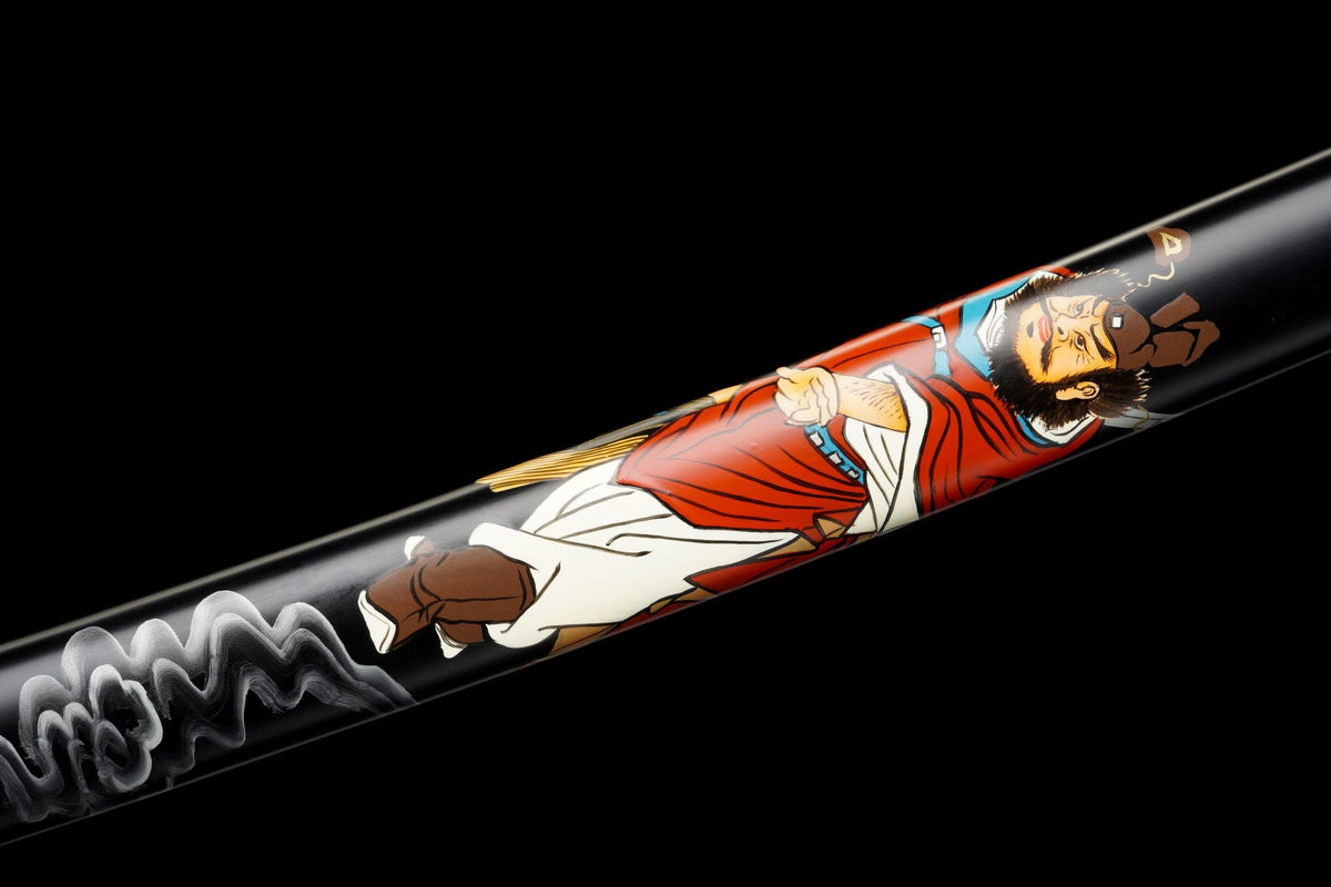 Katana Emaki 絵巻 – T10 Steel, Hand-painted Black Saya – view 12