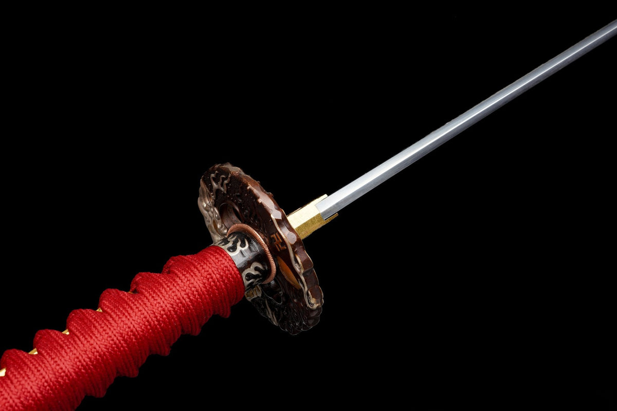 Katana Emaki 絵巻 – T10 Steel, Hand-painted Black Saya – view 4