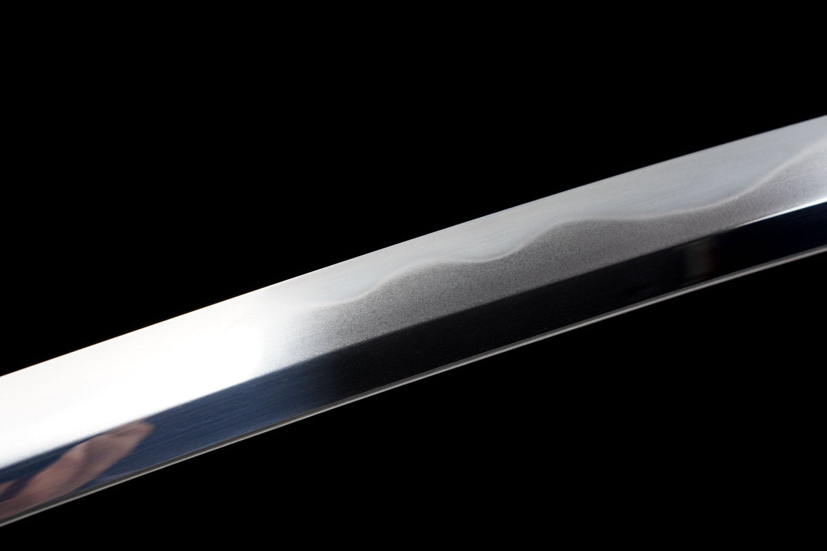 Kohaku Katana 琥珀 – Tamahagane Steel, Amber Landscape Saya – view 11