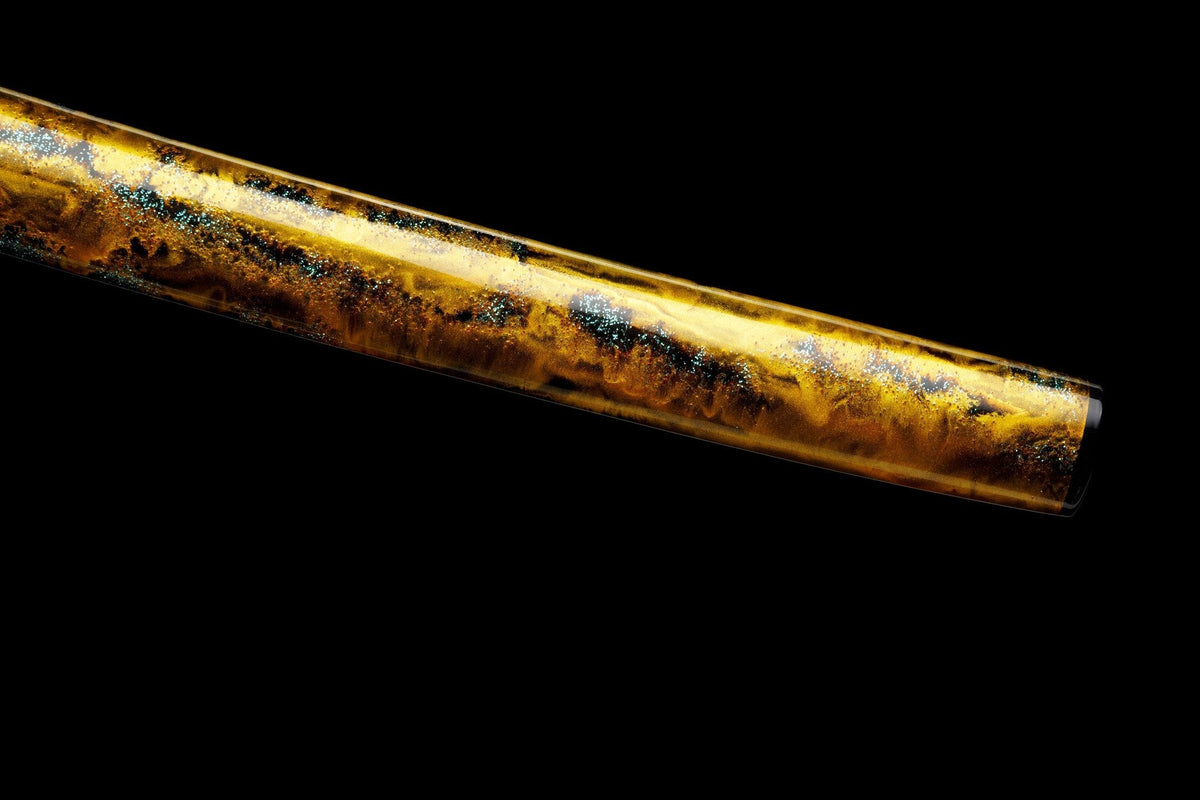 Kohaku Katana 琥珀 – Tamahagane Steel, Amber Landscape Saya – view 8