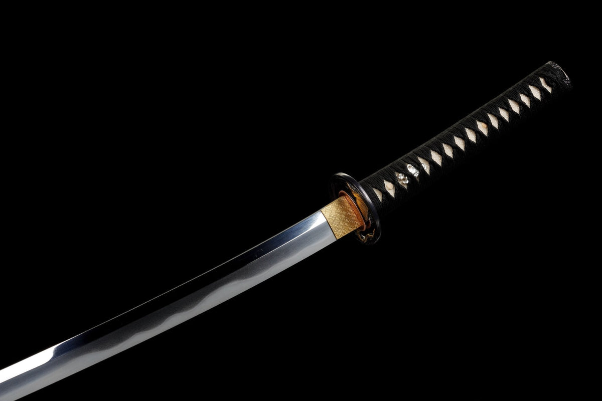 Kohaku Katana 琥珀 – Tamahagane Steel, Amber Landscape Saya – view 17