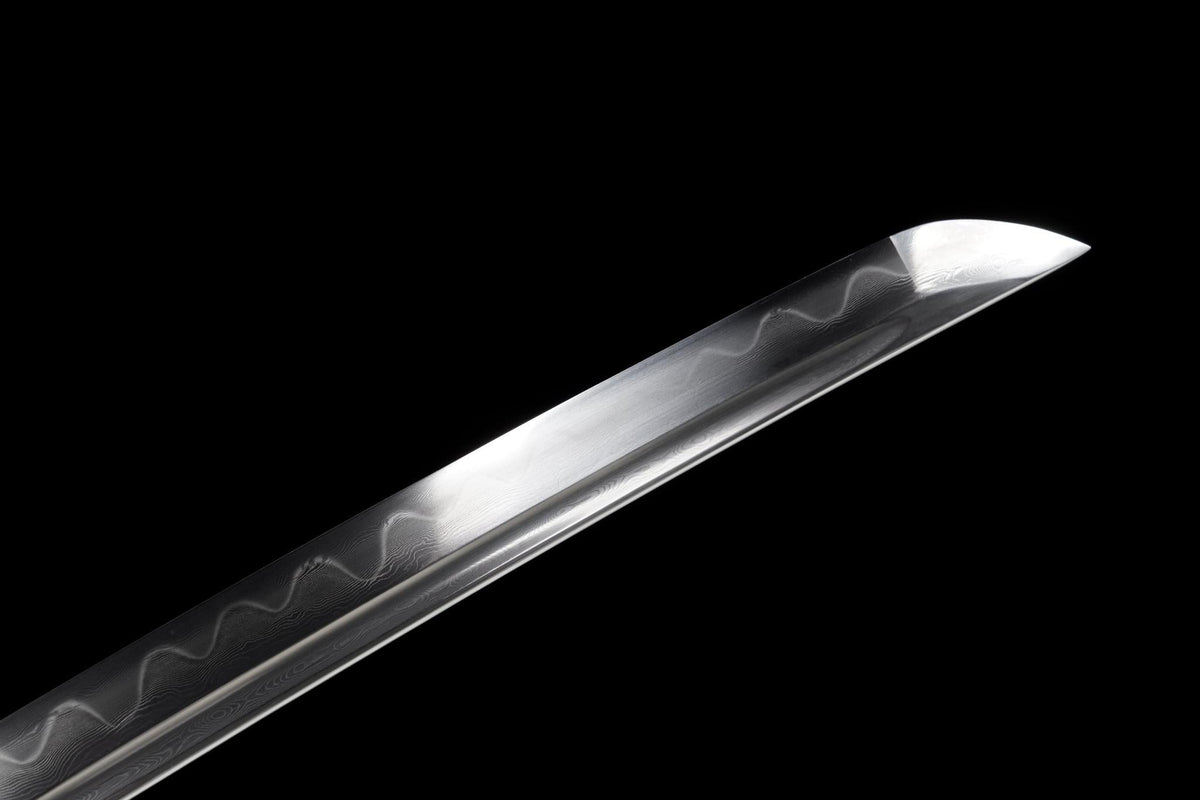 Kurenai no Kaze 紅の風刀 Katana – Crimson Wind, Hand-Forged Damascus – view 10