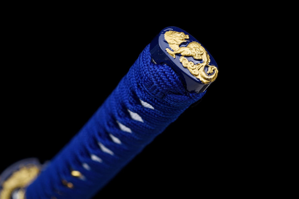 Hyōretsu Sōryū 氷裂蒼竜 Katana – Blue Cracked-Ice Blade, Dragon – view 16